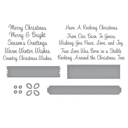 Country Christmas Press Plate &amp; Die Banner &amp; Sentiments (BP-307) Spellbinders