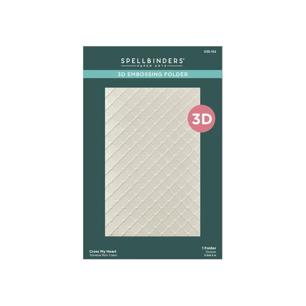Cross My Heart 3D Embossing Folder (E3D-102)