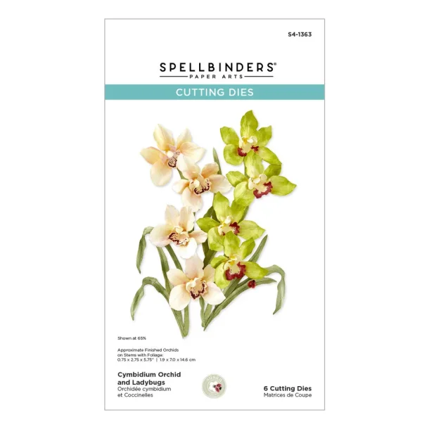 Die Cymbidium Orchid and Ladybugs S4-1363 Spellbinders