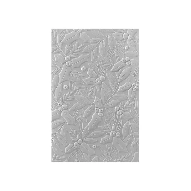 3D Embossing folder Holly &amp; Foliage E3d-060 Spellbinders RESTORDRE