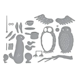 Die Say Cheese Classic Pooh Birthday Etched Rabbit &amp; Owl (S5-706) Spellbinders