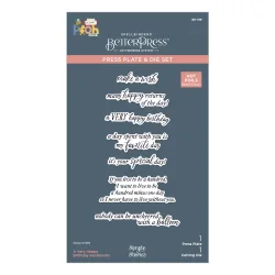 Say Cheese Classic Pooh Birthday Press Plate &amp; Die Set A Very Happy Birthday  Spellbinders