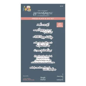 Say Cheese Classic Pooh Birthday Press Plate & Die Set A Very Happy Birthday  Spellbinders