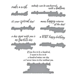 Say Cheese Classic Pooh Birthday Press Plate &amp; Die Set A Very Happy Birthday  Spellbinders