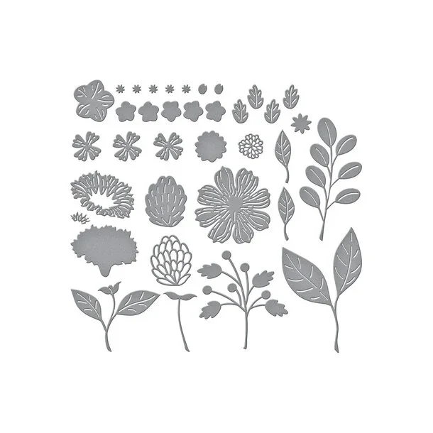 Vivid Blooms Etched Dies (S6-250) Spellbinders RESTORDRE