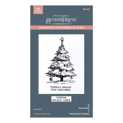 Wonderland BetterPress Plates Twinkle Bright Tree Registration (BPR-033) Spellbinders