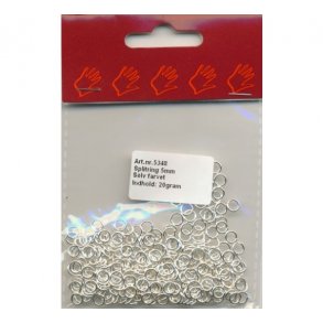 Split ring 5mmx0,8mm s�lv farvet 10g