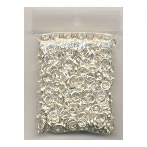 Split ring 6mmx0,8mm 10g dobbelt s�lv farvet