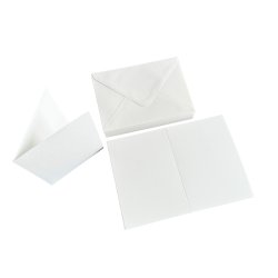 Kort og kuvert A6 50st sne hvid SS115