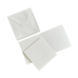 Kort og kuvert 50s�t 3x3" Pure White SS142 