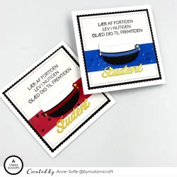 Thre Sccops die Student tekst med tilhrende skygge 