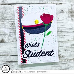 Thre Sccops die Student tekst med tilhrende skygge 