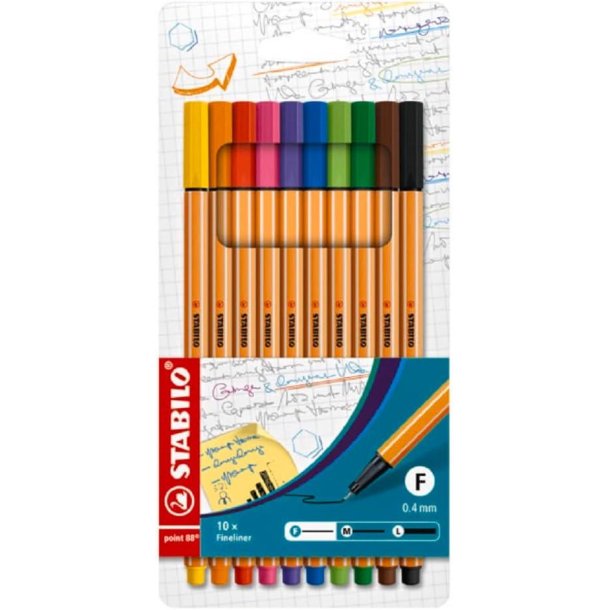 Stabilo Point fineliner st 8810 0,4 mm 10 stk