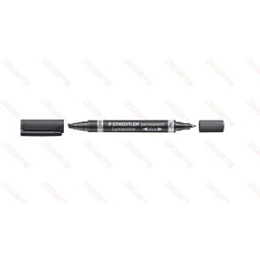 Staedtler Permanent duo Lumocolor bl� med bred spids