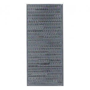 Stickers 0005 alfabet/tal 8mm s�lv S6