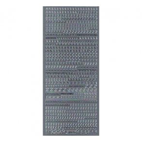 Stickers 1000 bogstav/tal s�lv S6