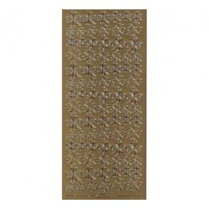 Stickers 102 kl�ver guld S1