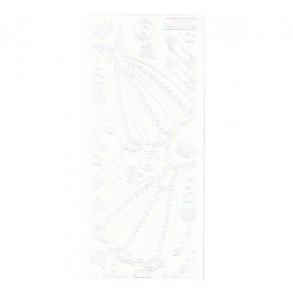 Stickers 1052 Kjole med tilbeh�r, hvid S2