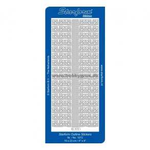 Stickers 1072 s�lv kanter/hj�rner S4