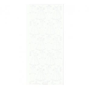 Stickers 1095 hvid kjole og smoking S1