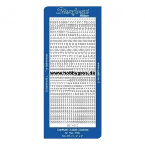 Stickers 1165 tal&bogstaver guld S 6