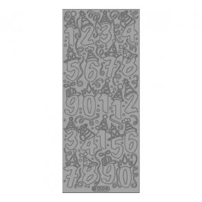 Stickers 1203 f�dselsdagstal s�lv S6