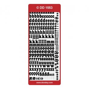 Stickers 1553 bogstaver guld S6