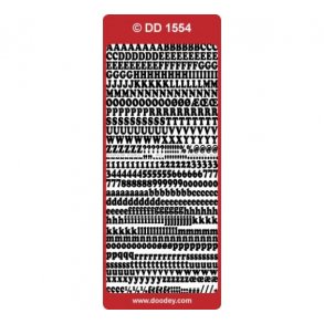 Stickers 1554 bogstaver hvid S6