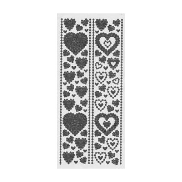 Stickers 2232 hjerter slv S1