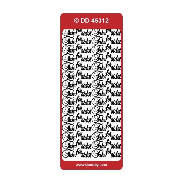 Stickers 312 Tak for sidst guld S14