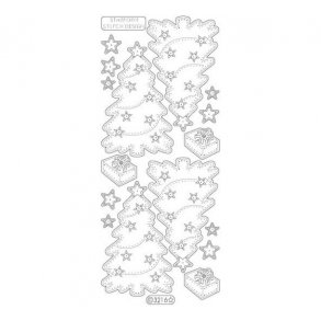 Stickers 3216 trans. glitter s�lv S9