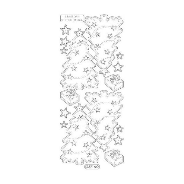 Stickers 3216 trans. glitter slv S9
