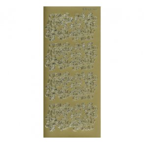 Stickers 4102 Guld Blomster S1