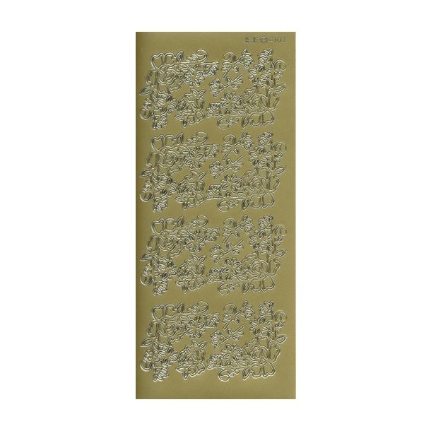 Stickers 4102 Guld Blomster S1