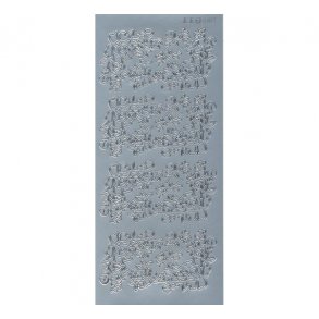 Stickers 4102 S�lv Blomster S1