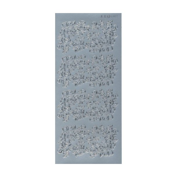 Stickers 4102 Slv Blomster S1