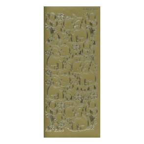 Stickers 4105 Guld Elefanter S4