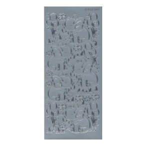 Stickers 4105 S�lv elefanter S4