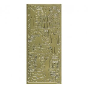 Stickers 4200 bryllup guld S15