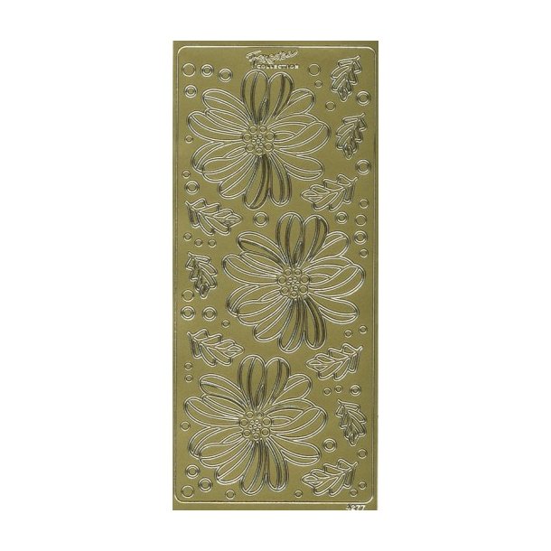 Stickers 4277 blomst guld S1
