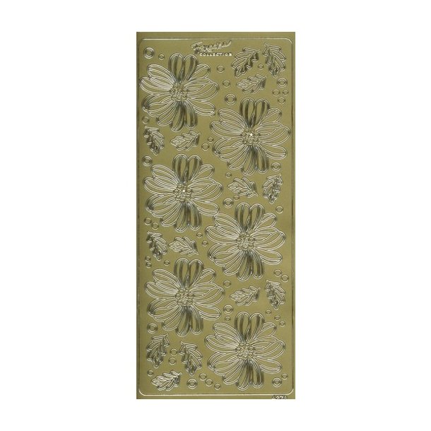 Stickers 4278 blomst guld S1