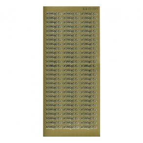 Stickers 4355 tillykke guld S2