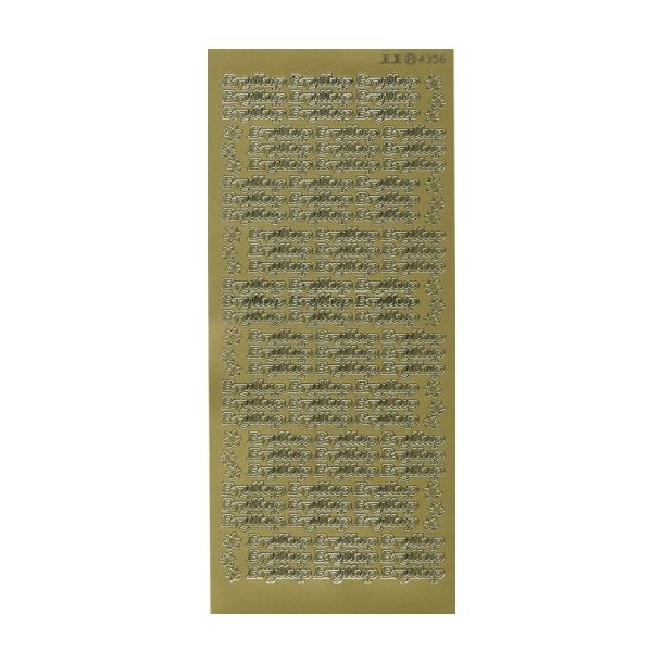 Stickers 4356 Bryllup guld S15