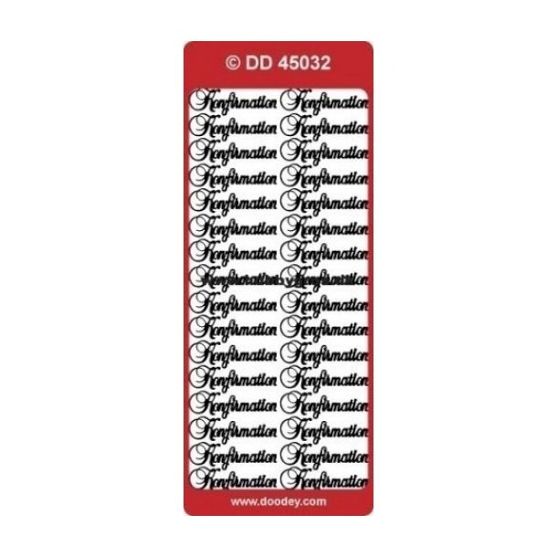 Stickers 45032 hvid konfirmation S15