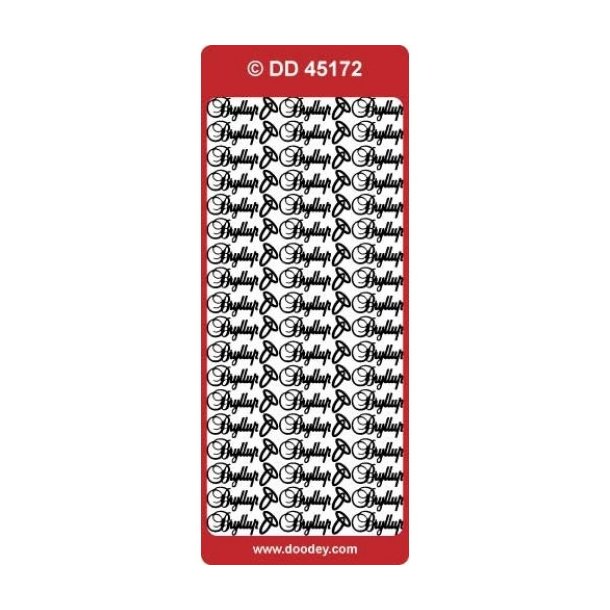 Stickers 45172 bryllup guld S15