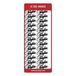 Stickers 45402 tillykke s�lv S2