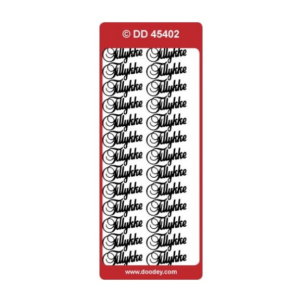 Stickers 45402 tillykke slv S2