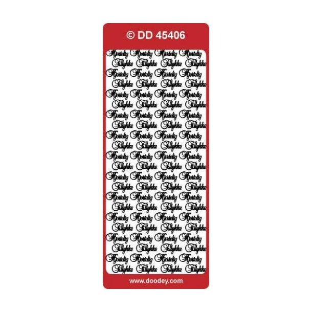 Stickers 45406 hjertelig tillykke guld S2