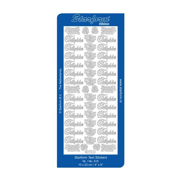 Stickers 615G Tillykke S2