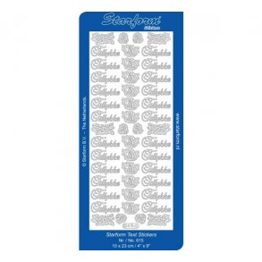 Stickers 615S�lv Tillykke S2